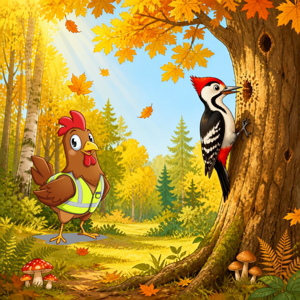 Henriette entdeckt den Herbstwald mit bunten Blättern und einem Waldschatz